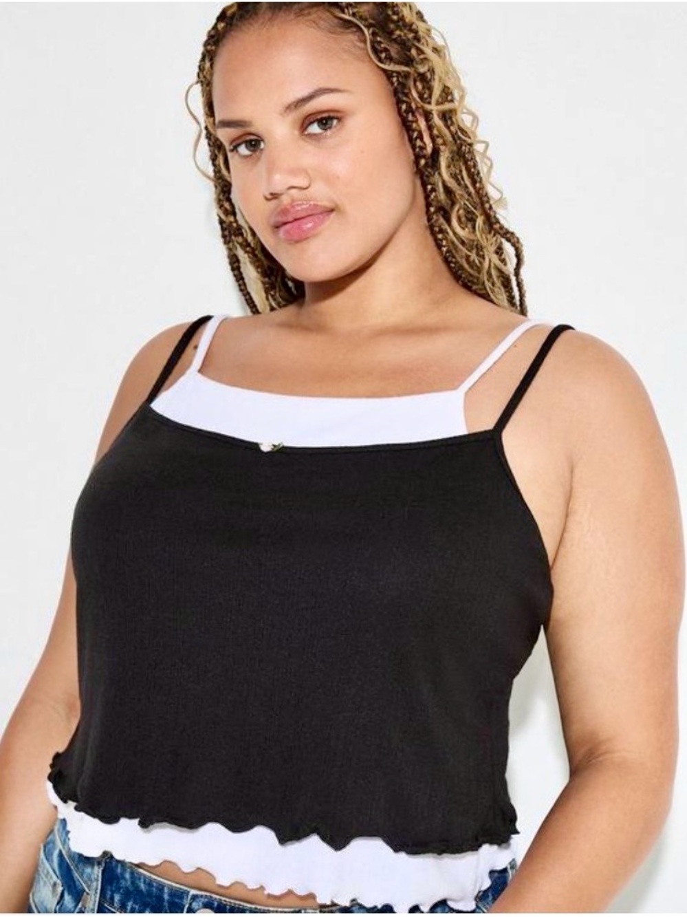 Torrid Lovesick Layered Rosette Tank - Size 2X - NWT!
